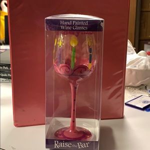 Birthday wine glass